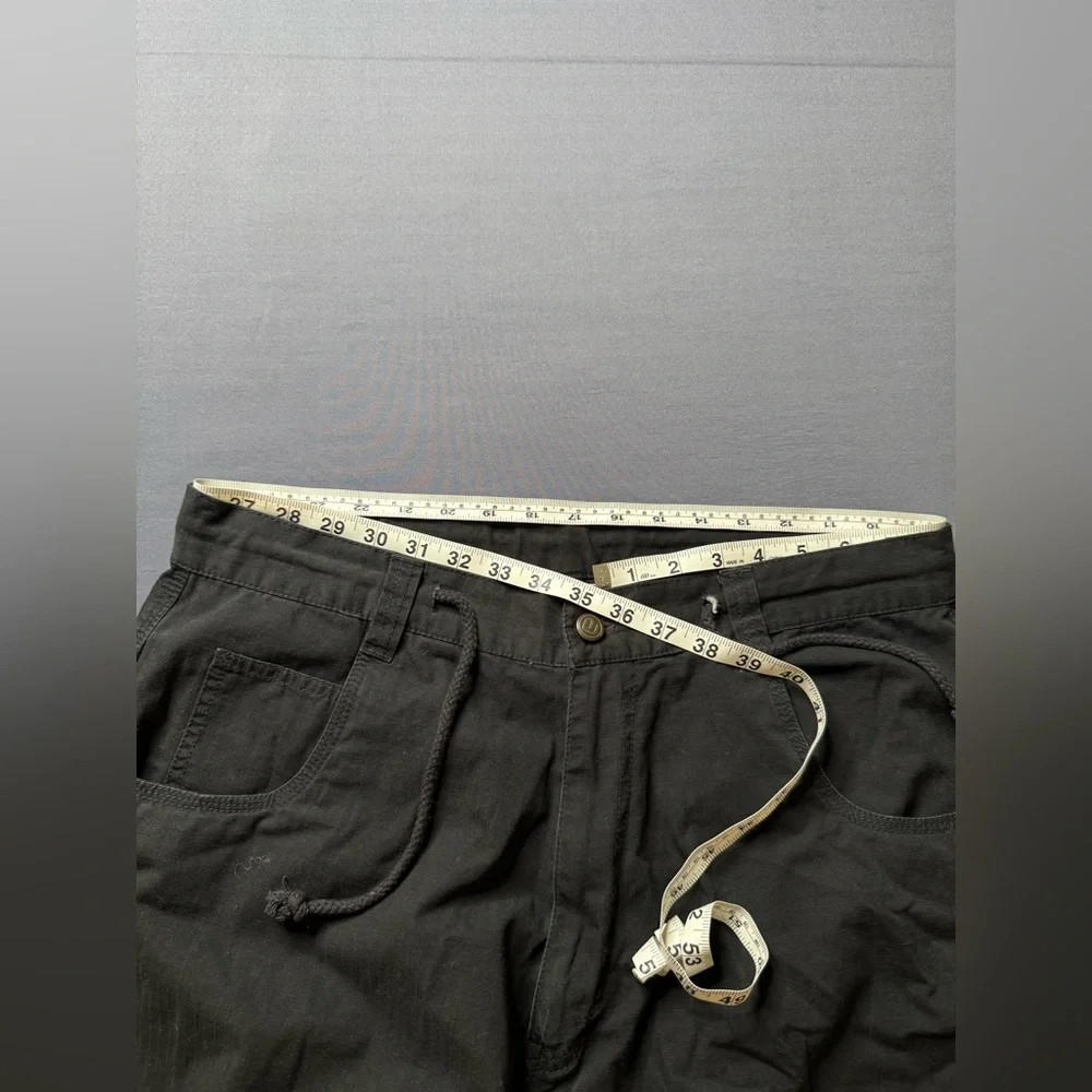 Alteredmind Cargo Baggy Shorts Size Large Black #840 - Picture 7 of 7